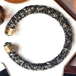 Swarovski Black Gold Crystaldust Cuff Bracelet